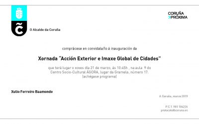 Xornadas «Acción Exterior e Imaxe Global de Cidades»