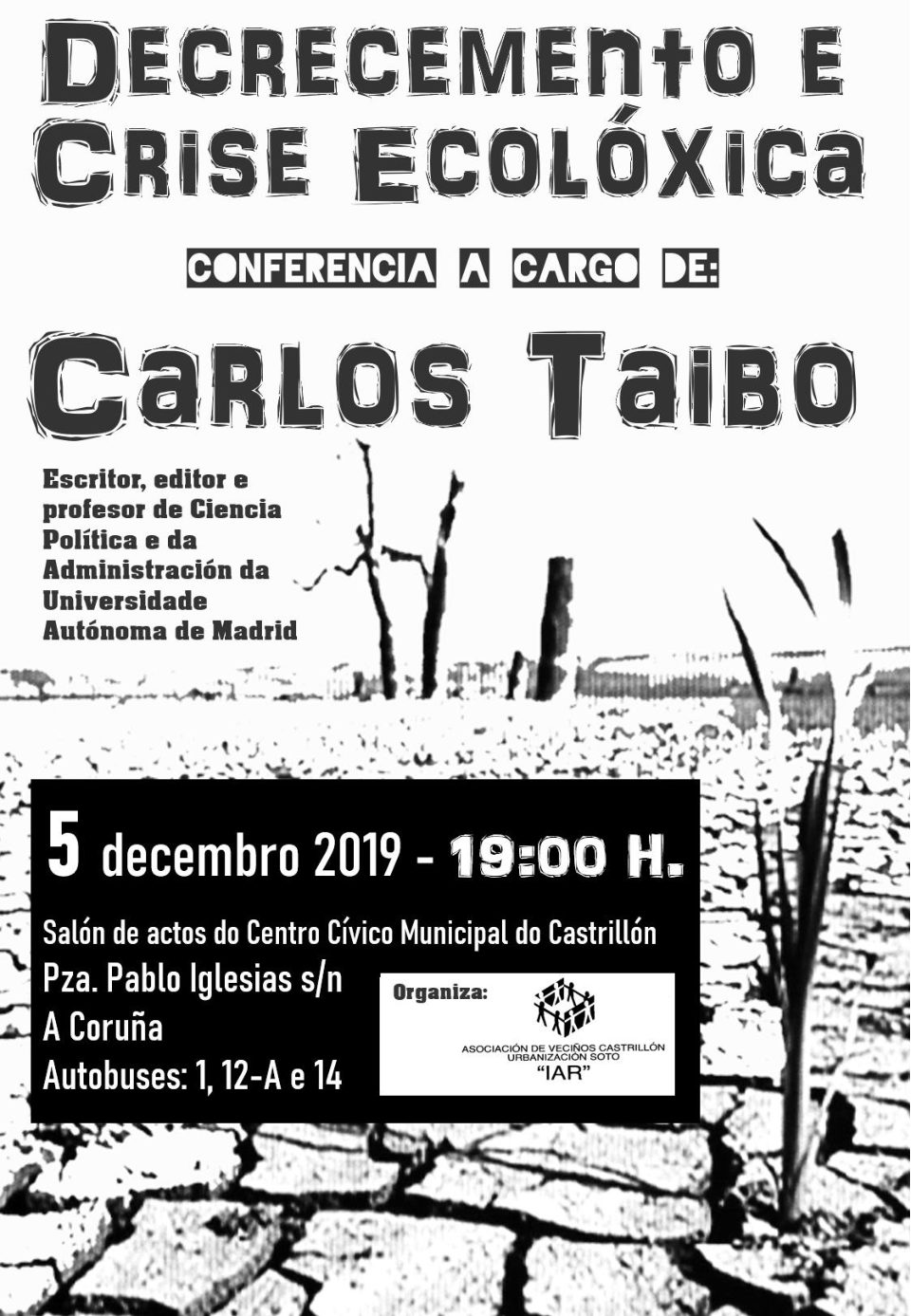Conferencia A.VV. Castrillón – Urbanización Soto «Iar“: Decrecemento e crise ecolóxica