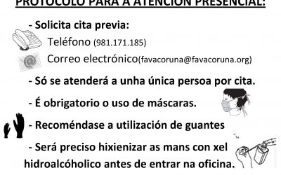 PROTOCOLO PARA A ATENCIÓN PRESENCIAL no local da Federación