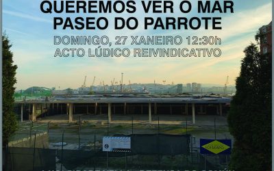 Concentración en contra das obras na Solana