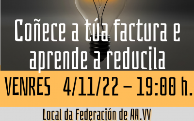 Enerxía eléctrica: coñece a túa factura e aprende a reducila